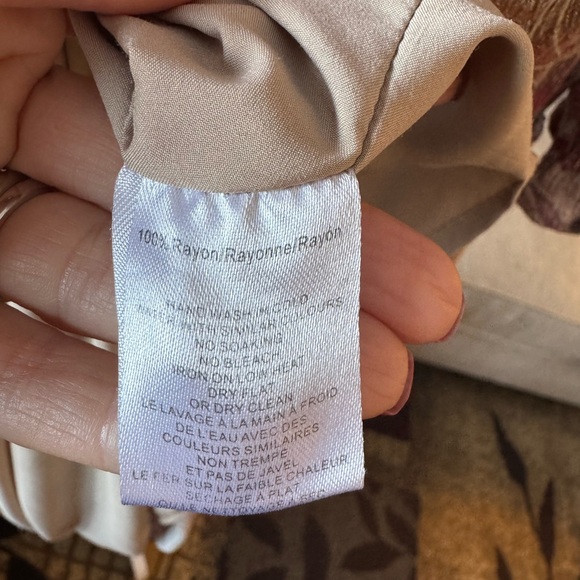 BTFL - Life Ruffled Maxi Dress Size Large Muted Neutrals and Pink Back zipper - Picture 11 of 11